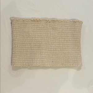 Beige Textured Knit Tube Top